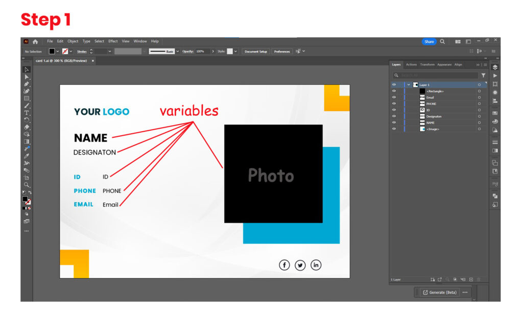 Define Illustrator's Variable 