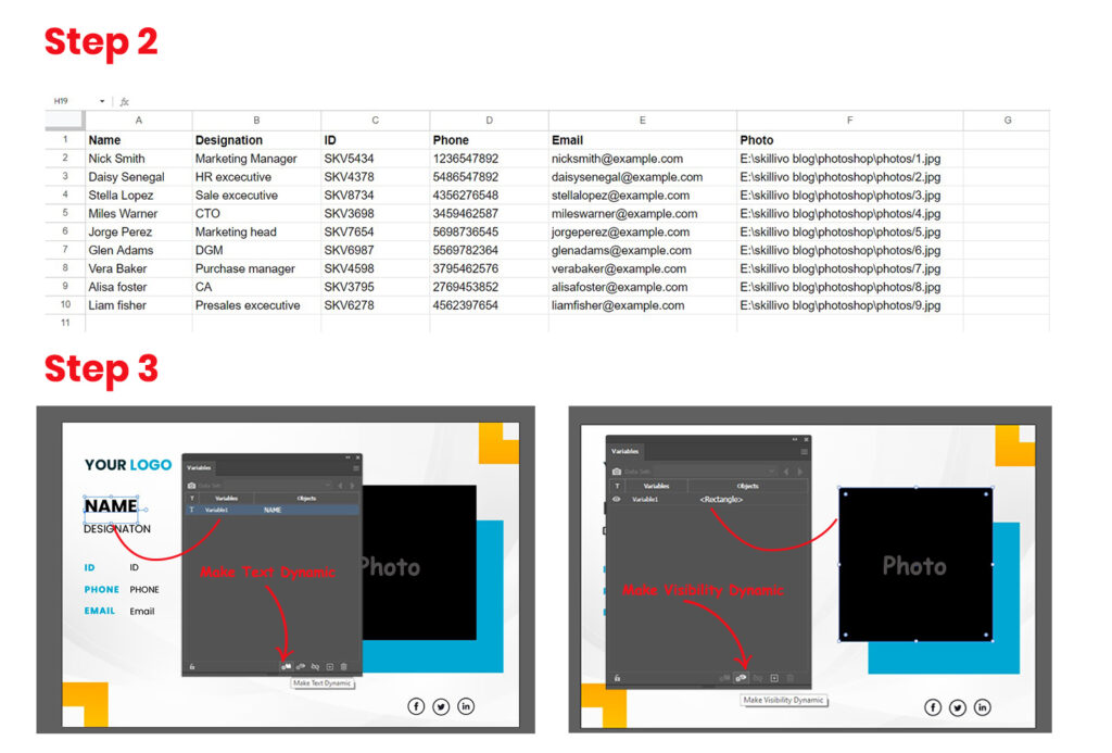 Make CSV for Illustrator's Variable 