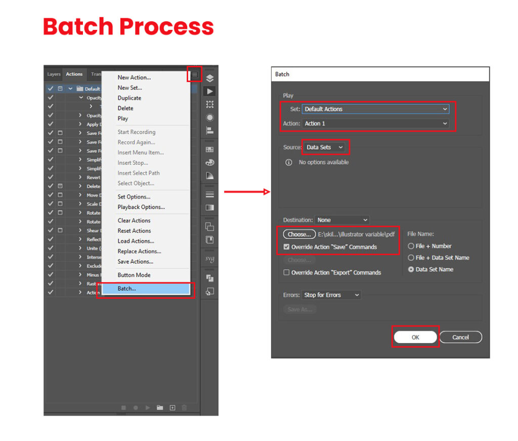 Batch process for Illustrator's Variable 